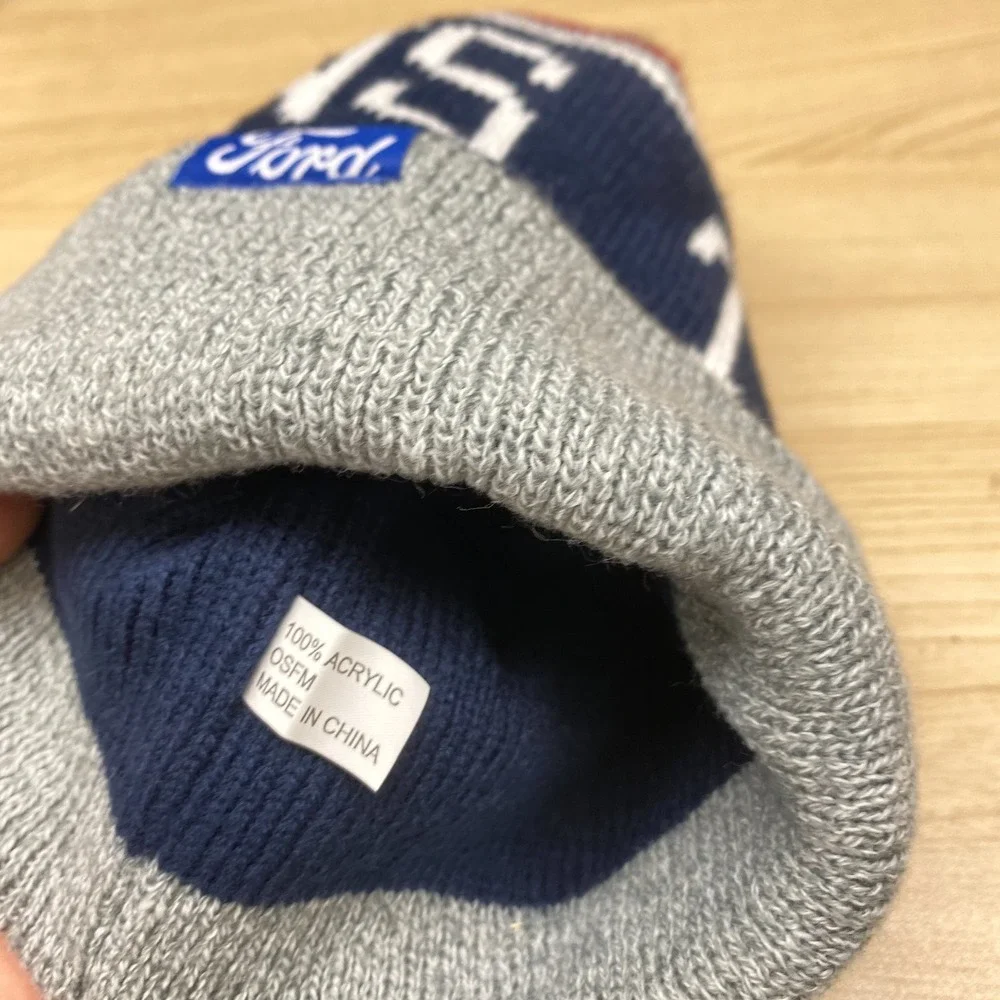 Minnesota Twins Hat Cap Beanie Gray Navy Blue MLB Baseball Ford Promo Winter Pom